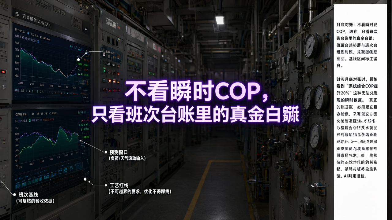 月底对账：不看瞬时COP，只看班次台账里的真金白银